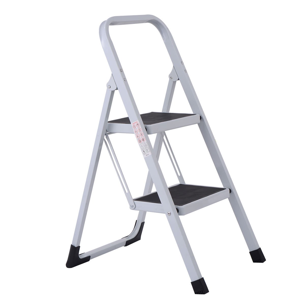 Giantex 2 Step Ladder Folding Steel Work Platform Stool 330Lbs Load