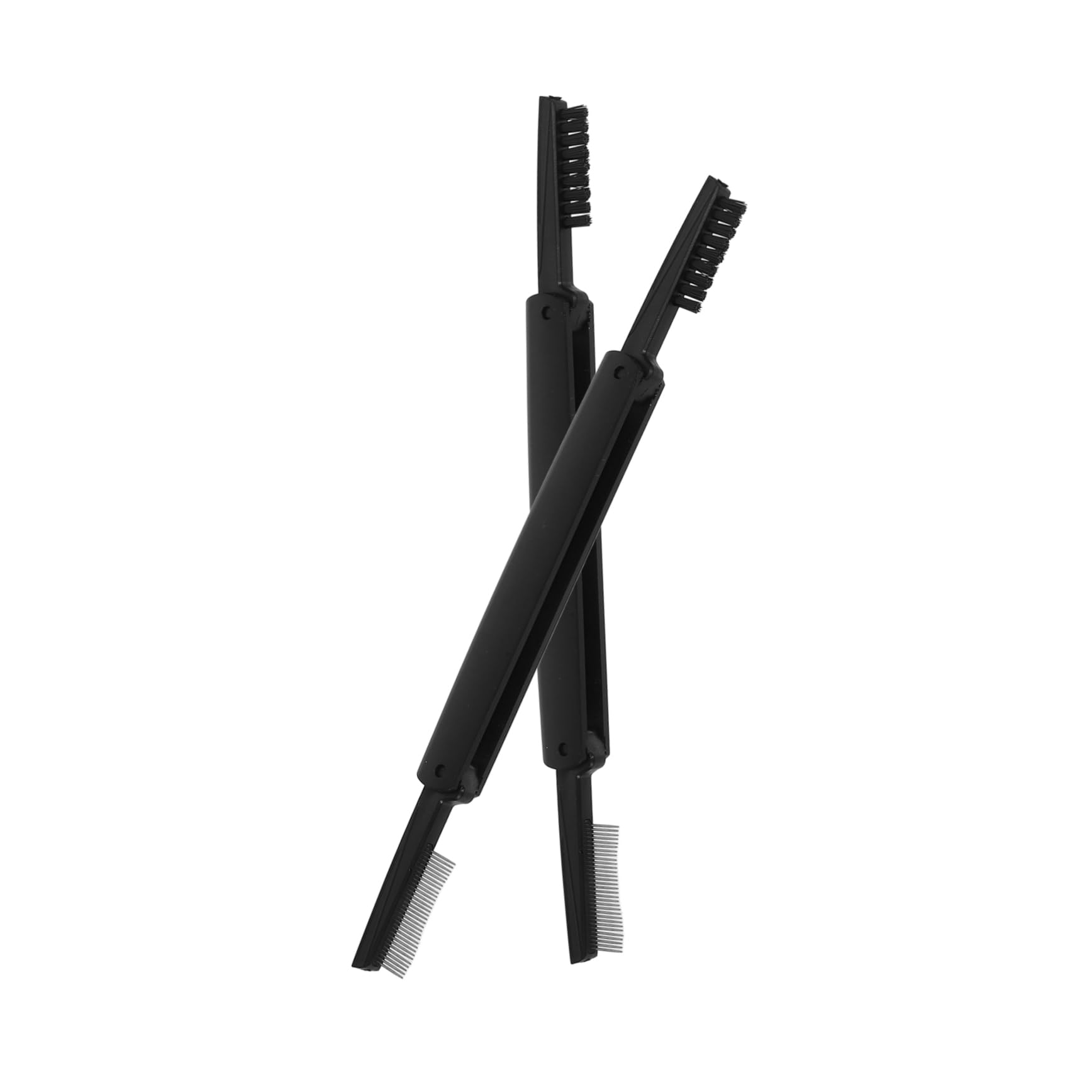 PartyKindom 2pcs Foldable Brow Brushes Set Eyelash Wands for Mascara Makeup Tool Random Color