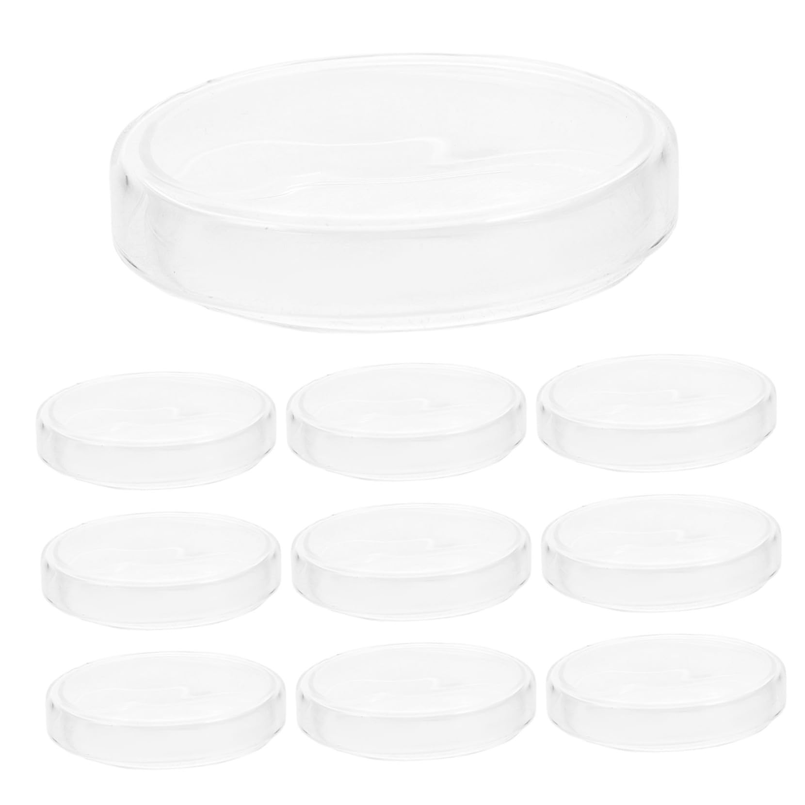 Glas Petrischale 90mm, 10 Stück, mit Deckel für Zellkultur | Hohe Transparenz, Belüfteter Deckel, für Kinder und Wissenschaftsprojekte