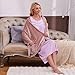 Keyocean Fleece Wrap Shawl with Large Front Side Pockets for Fall Winter, Pink