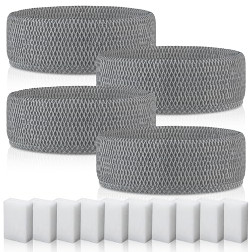 Image of 4 Pack Replacement Wick Filter for Blueair Dreamwell H38i / H76i Humidifier | 1 & 2 Gallon,with Extra 10 Aroma Pads,Grey