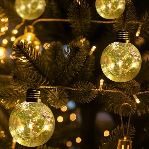 Image of Gigawatts Fairy Decor Light with Ball Orbs 138 LEDs 2.5m Indoor & Outdoor Globe Curtains Strings Warm White Decoration Lights for Diwali Christmas Wedding and Party (Pack of 1, Multicolour)