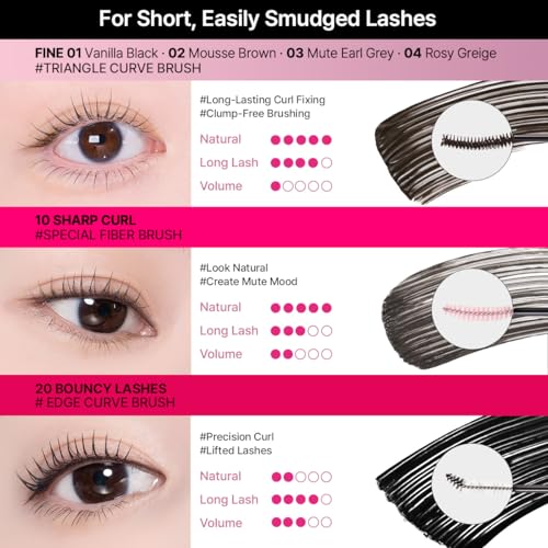 Image of CLIO Kill Lash Superproof Mascara, Waterproof Curling Mascara with Elastic Brush, Root-Lifted Definition, Smudge-Resistant Long Wear, Clean Lash Finish, Safe for Sensitive Eyes (010 Sharp Curl)