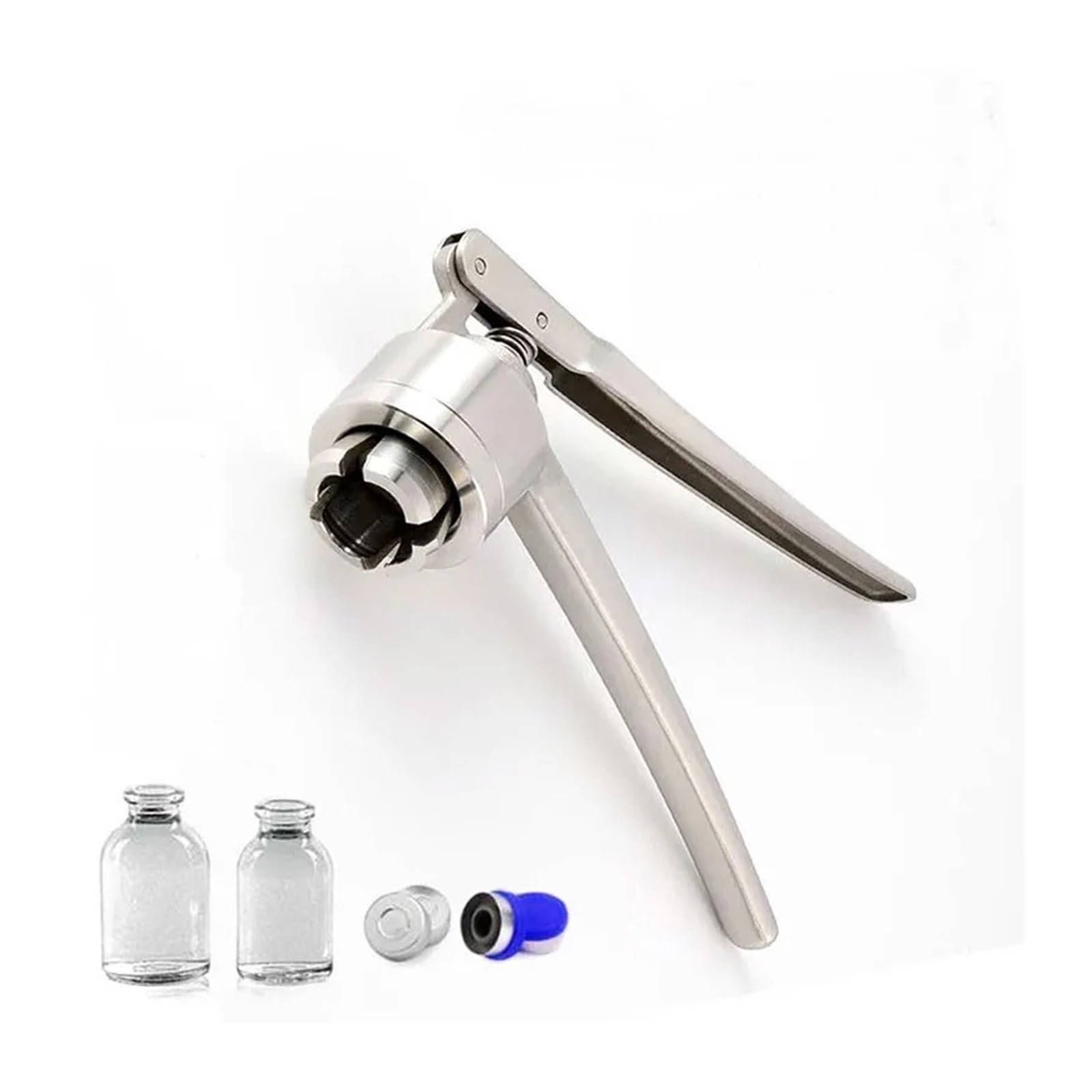 Manual Vial Crimper 11mm/13mm/15mm/20mm, Hand Sealing Pliers for Crimping Flip Off Cap Bottle Clamp Pliers (Color : 15mm Alu)