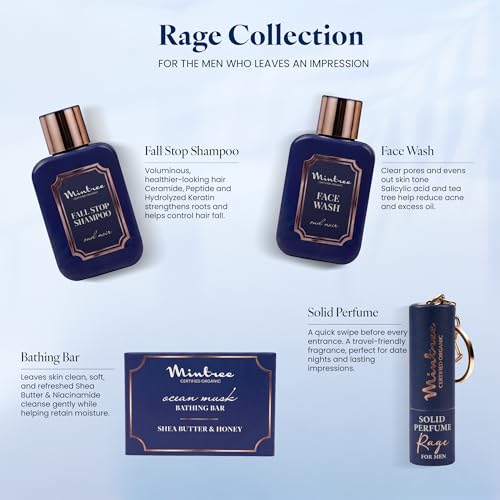 Image of Mintree 4 in 1 Bath and Hair Care Gift Hamper for Men, All Skin Types