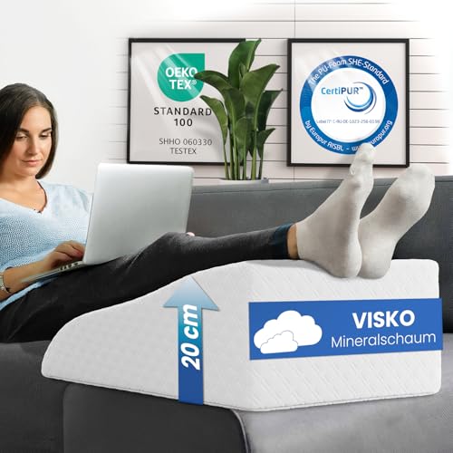 ELONEO Venenkissen Beinhochlagerungskissen aus Memory Foam,...