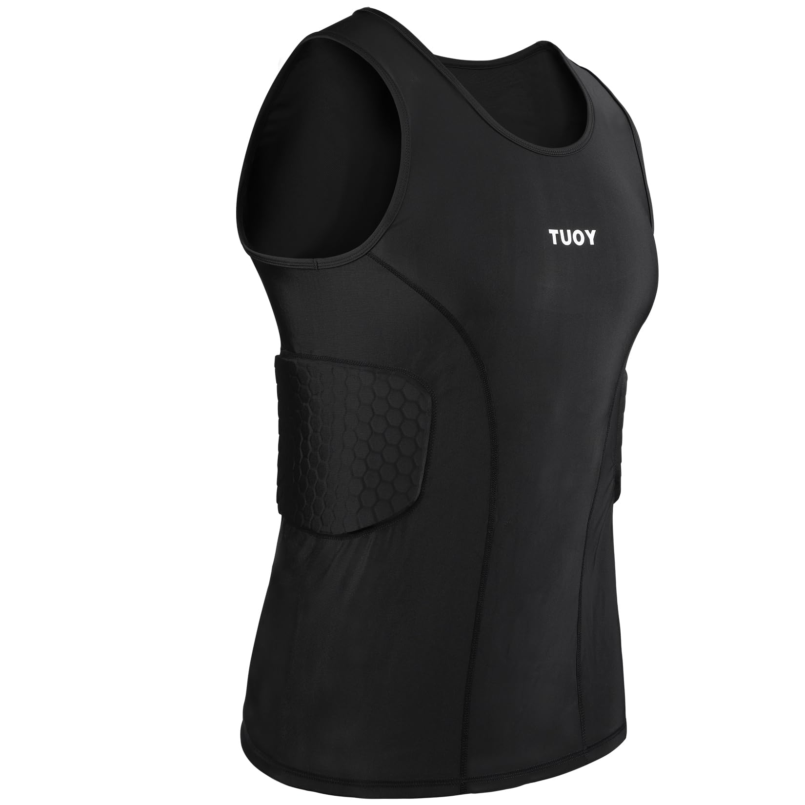 Acolchado Camisa Joven Acolchado compresión Deportes protección Camiseta Costillas Pecho Protector Hombres Deportes Choque erupción Guardia fútbol fútbol Paintball béisbol protección