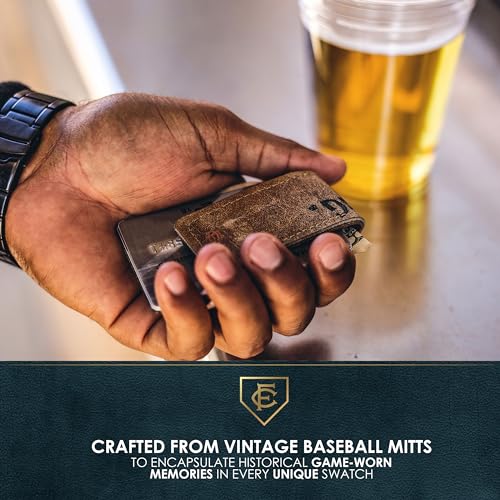 Leather Money Clip - Magnetic Cash Holder, Handcrafted from Vintage Baseball Gloves by FC Goods2