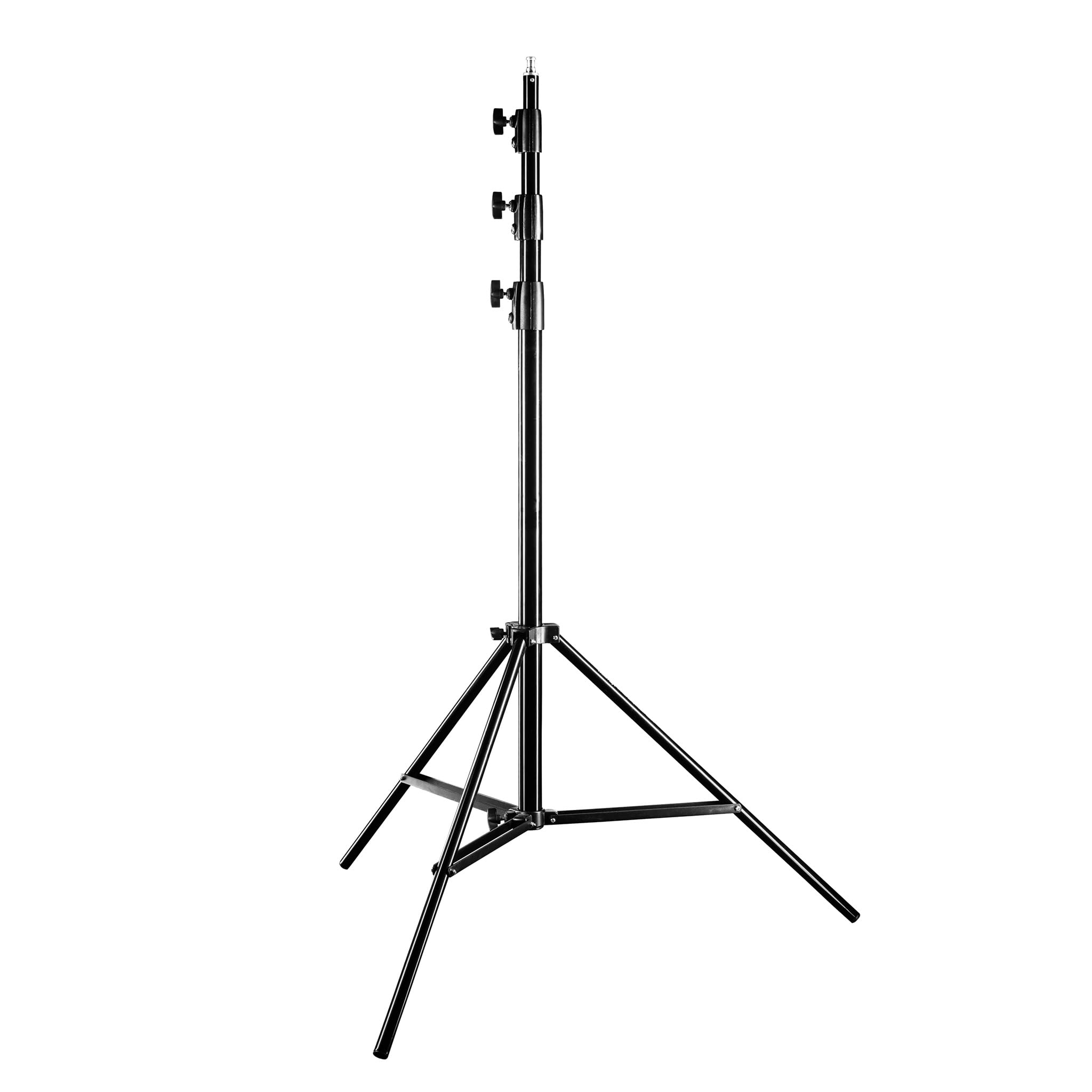 Walimex pro WT-420 Lampenstativ 420 cm, höhenverstellbares Lichtstativ belastbar bis 7,5 kg, Blitzstativ mit 5/8 Zoll Spigot, Studiostativ mit Federdämpfung