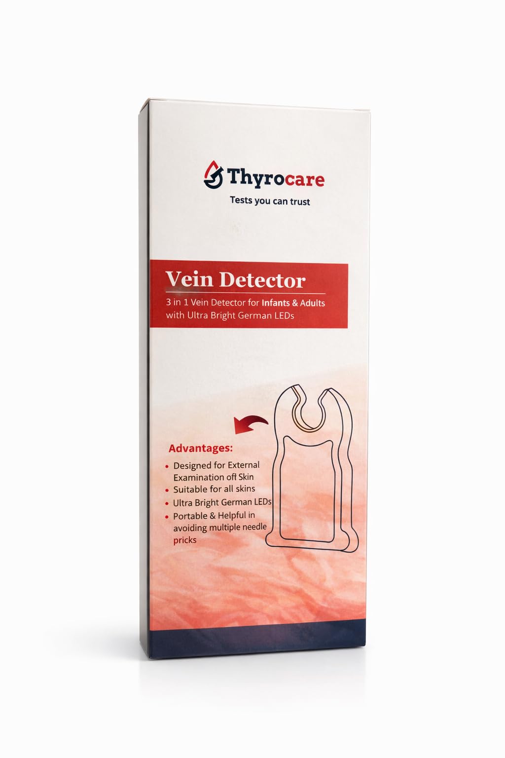 Thyrocare LED Vein Finder for Infants & Adults | Portable Rechargeable Vein Detection Device 4
