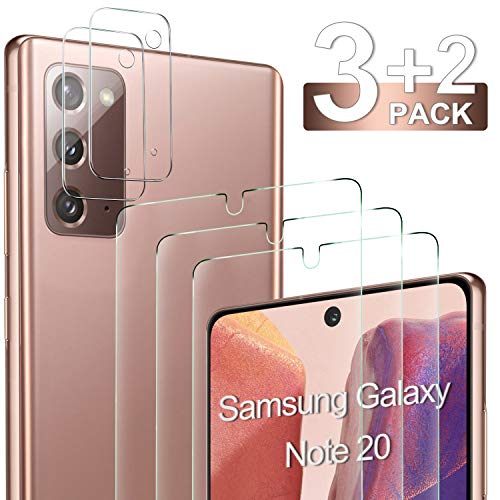 Yocktec Schutzfolie für Samsung Galaxy Note 20 Panzerglas+Kamera Panzerglas[3+2 Stück],9H Transparent Hartglas Blasenfrei Panzerglas Folie Displayschutzfolie Passt Ersatz für Galaxy Note 20 Display