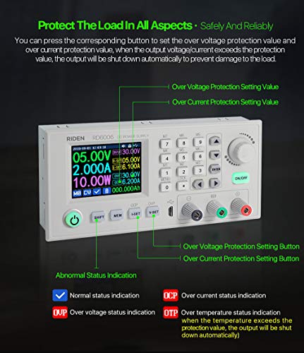 Rd Rd6006W Communication Version 60V 6A Multimeter Dc Dc Voltage Current Adjustable Step Down Power Supply Buck Converter Voltmeter(Rd6006W) #TOP5