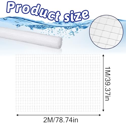 Image of 6.5 x 3.3 ft Clear Mesh Netting Aquarium Mesh DIY Fish Tank Net Transparent Fish Tank Lid Aquarium Top Cover Replacement