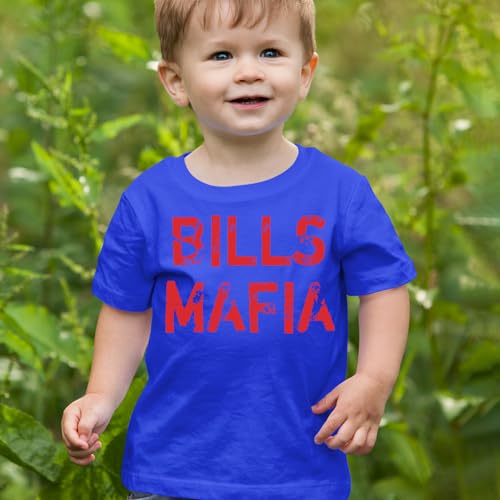 Distressed Bills Mafia Football Toddler T-Shirt, Soft Cotton2