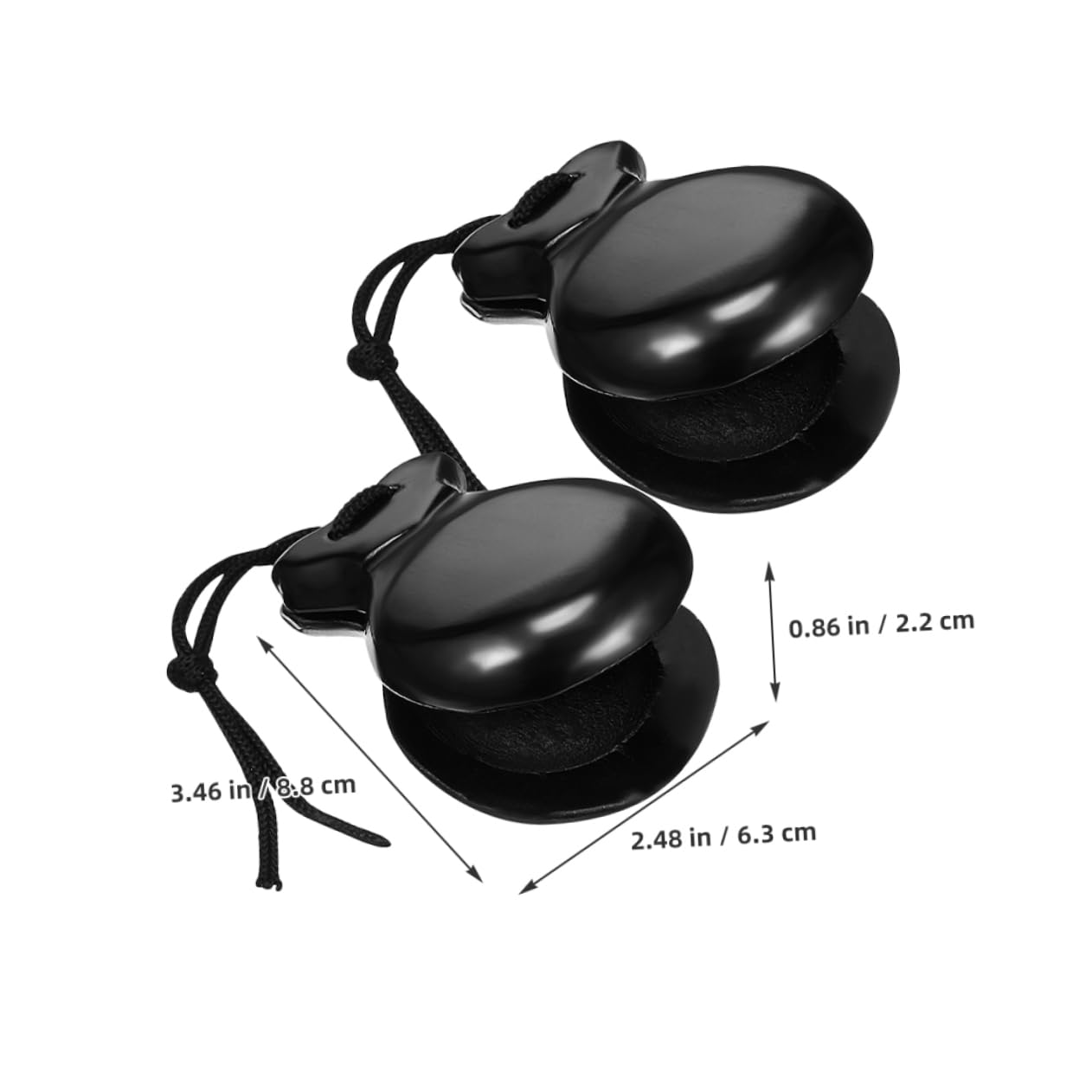 NULYLU 4pcs Spanish Castanets Wooden Finger Castanets Music Rhythm Toy Small Percussion Instruments for Boys and Girls Adults