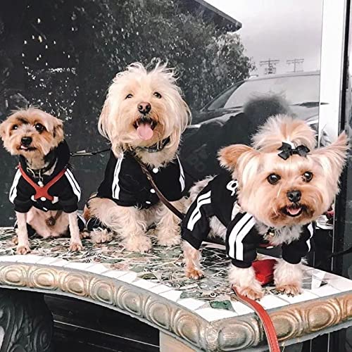 Kleidung Französische Bulldogge Welpenkostüm, Overall, Chihuahua, Mops, Kleidung für kleine und mittelgroße Hunde, Welpen, Hoodies-Schwarz, Größe XXL