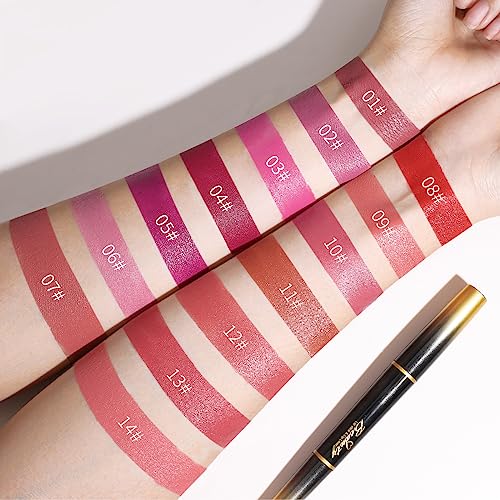 Pink Lipstick, Matte Cream Lipstick For Women Long Lasting, Moisturizing Highly Pigmented Easy To Colour - Creamy Formula Velvet Texture Lip Stick, Vegan, Cruelty-Free (9#Milk Tea) - Image 5