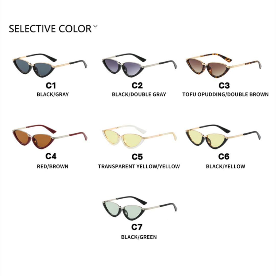 Gafas de sol retro pequeñas tipo ojo de gato para mujer, gafas de sol de lujo para exteriores, gafas de conducción UV400, gafas de moda para mujer