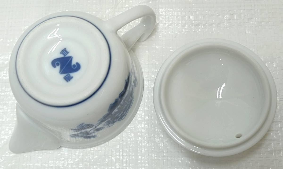 Amazon.co.jp: 茶器 台湾 宣龍建展窯 染付青華唐草紋 急須茶器セット