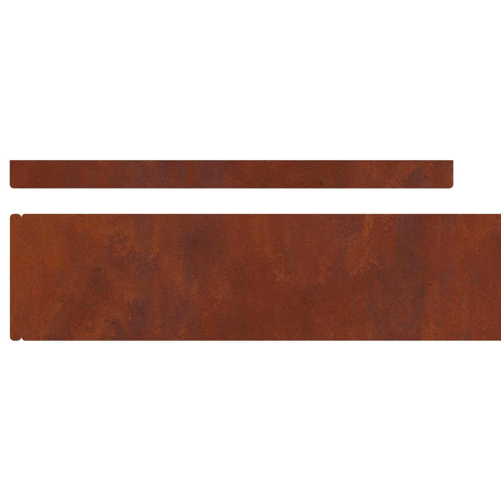 Obramowanie trawnika ze stali odpornej na warunki atmosferyczne, zardzewiałe, 450 x 10 x 0,05 cm, elastyczne i plastyczne, do ogrodu, na taras, do ogrodu, jako obramowanie grządek, krawędź