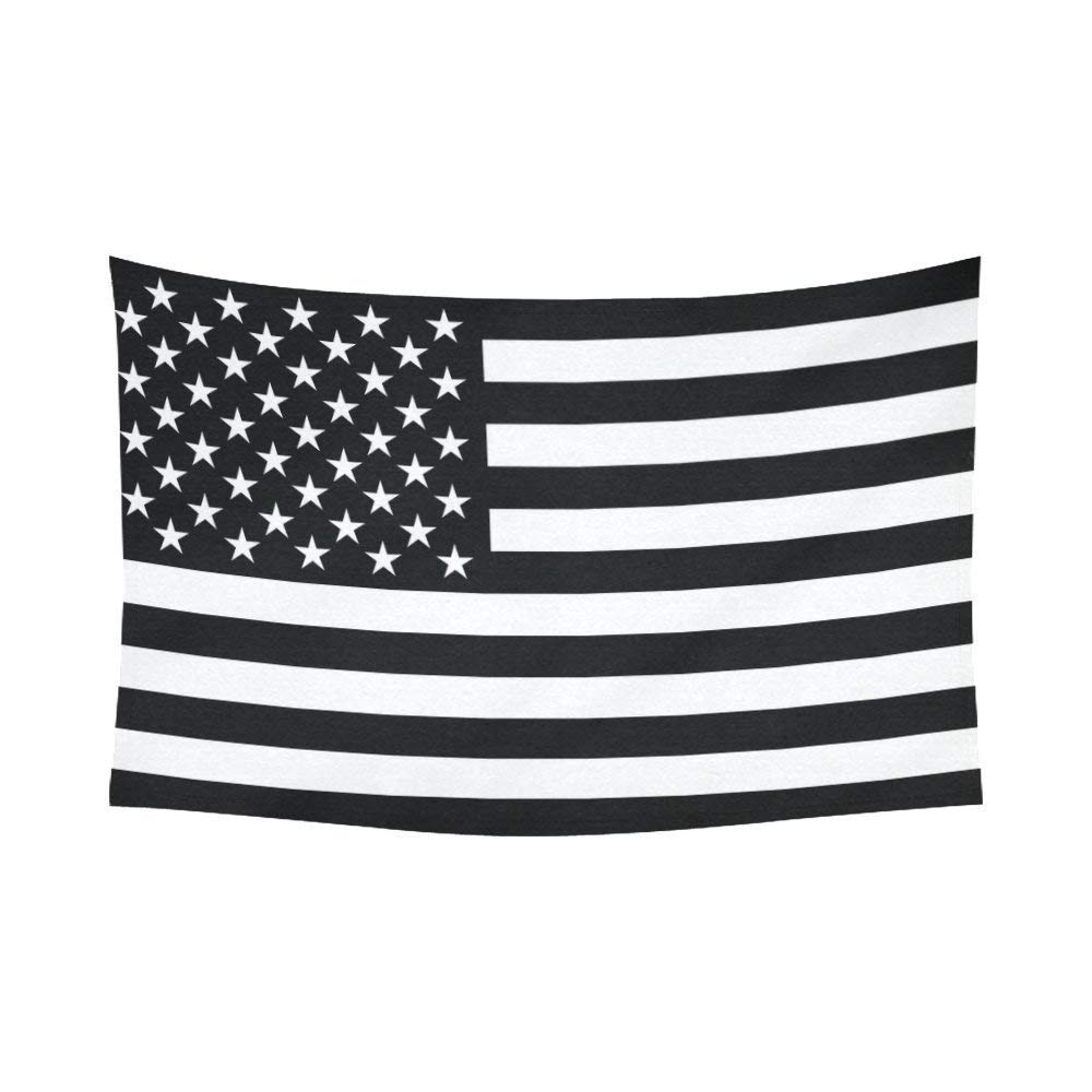 USA Flag Wall Art Home Decor, American Flag Black and White Tapestry Wall Hanging United State Flag