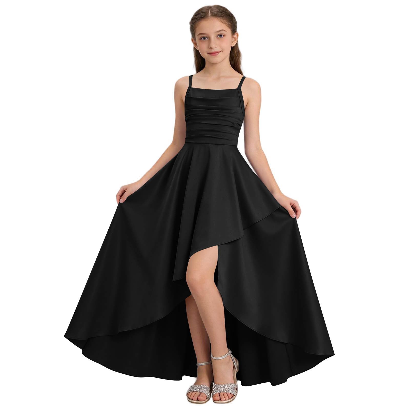 Vestido largo para niñas ideal para fiestas veraniegas y vacaciones familiares de 5 a 14 años 8