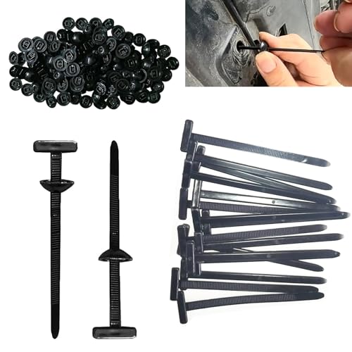 Nylon Universal Cable Tie Buckle – Heavy Duty Self-Locking Zip Ties for Car Repair, UV Resistant Black Nylon Cinch Straps, Multipurpose Cable Clips & Plastic Wire Holders(20Pcs)