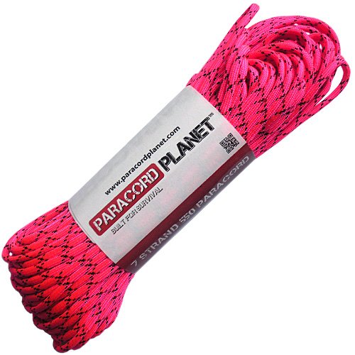Paracord Planet 100' 550lb Type III Pink Snake Paracord โ image 1