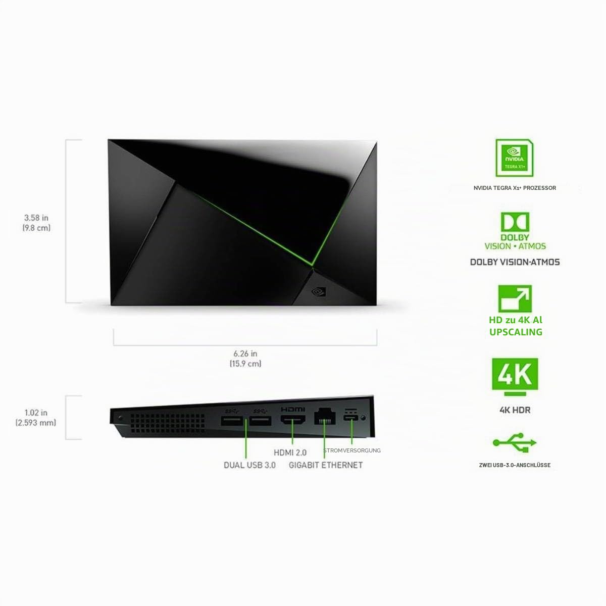 NVIDIA SHIELD Android TV Pro 4K HDR Dolby Vision Atmos GeForce NOW Cloud Gaming Google Assistant