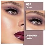 Kaely Taupe Single Eyeshadow Makeup, Neutral Powde Eye Shadow for Older Women, Lavender Plum Mauve Matte Eyeshadow Palette Pigmented Waterproof, sombras para ojos, Lightweight Blendable, 05 - Image 2