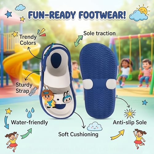 Image of Foot Trends Soft EVA Kids Sandals | Lightweight with Adjustable Strap | Soft Cushioning Sandals for Kids Boys and Girls