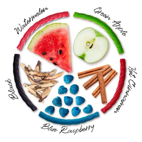 Sweet Roots By Happy Bites Hot Cinnamon Licorice Twists (16 Oz) - Jumbo Size - Certified Kosher - Vegan - Gourmet - Low Fat #TOP4