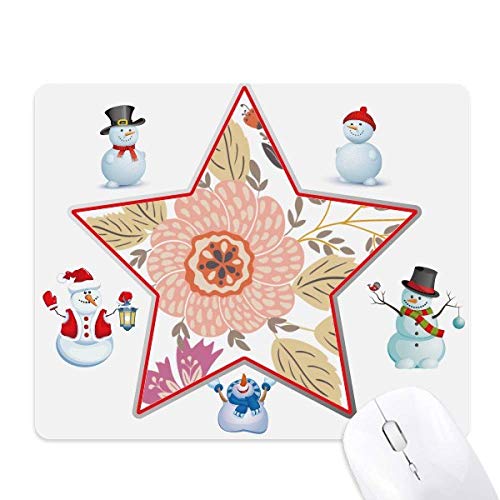 Tapis de souris le bonhomme de neige décoration bureau hiver peinture et design
