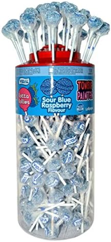 Vidal Lollipops Sour Blue Raspberry (Pack of 150)