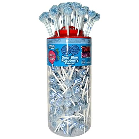 Vidal Sour Blue Raspberry Lollipops Pack Cover