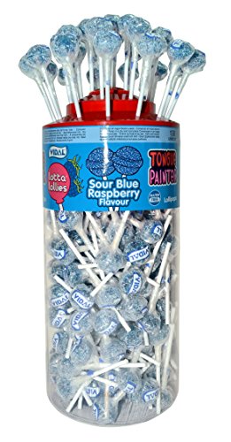 Vidal Lollipops Sour Blue Raspberry (Pack of 150)
