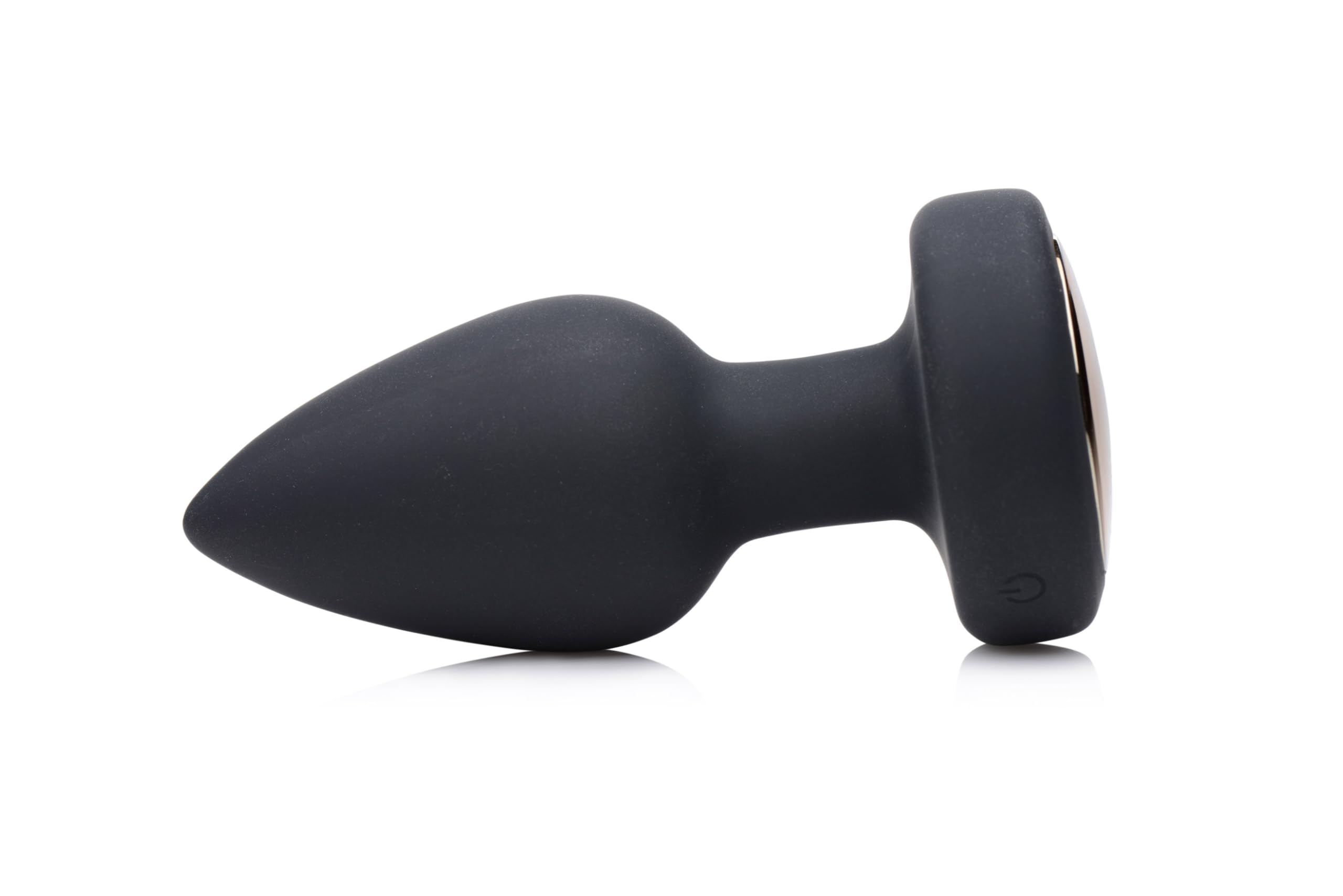 Silicone Vibrating LED Plug - Small - Black