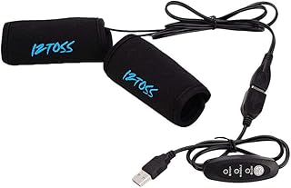 Heizgriffe Motorrad,XGZ USB beheizte Griffe Lenker mit Temperaturregler Schalter Universal Motorrad Hot Grip Warmer Lenker...