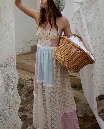 Image of Women Halter Ruched Maxi Dress Backless Sleeveless Long Dress Bodycon See Througn Pleated Sundress Beachwear