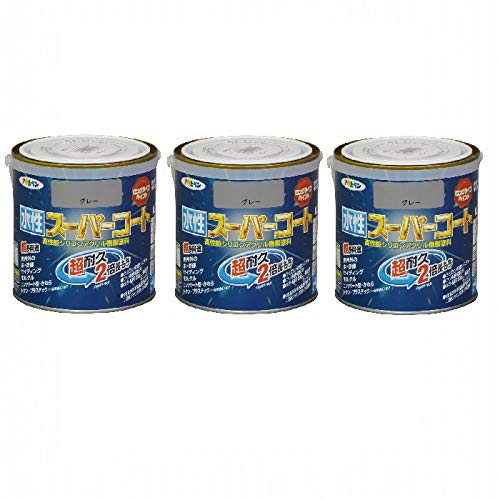 アサヒペン ペンキ 水性スーパーコート 水性多用途 グレー 0.7L