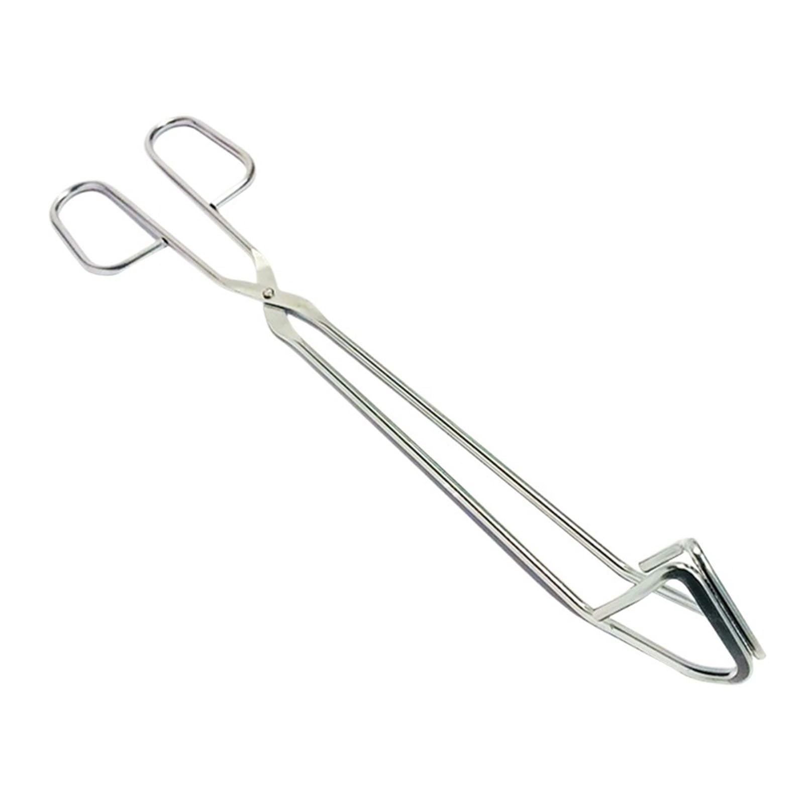 Fire Tongs Resistant Hollow Out Barbecue Clip Food Tongs BBQ Accessories Stainless Steel Material(30cm)