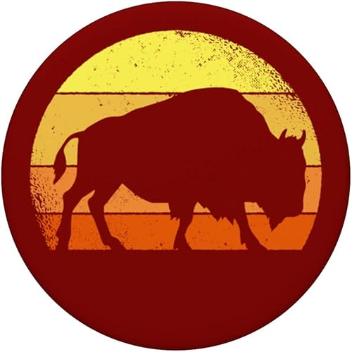 Miniatura 3 de Retro Buffalo Wild Animal I Sundown Bison PopSockets Swappable PopGrip