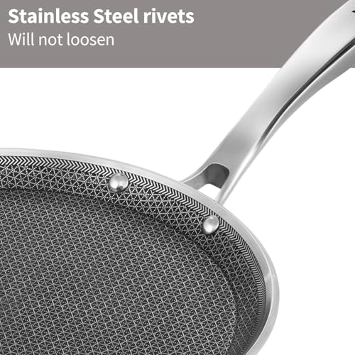 Image of Hawkins 26 cm Triply with Shielded Nonstick Pro Flat Tava | Induction & Gas Compatible | Flat Surface, Spill-Resistant Rim | Silver (PSNFT26)