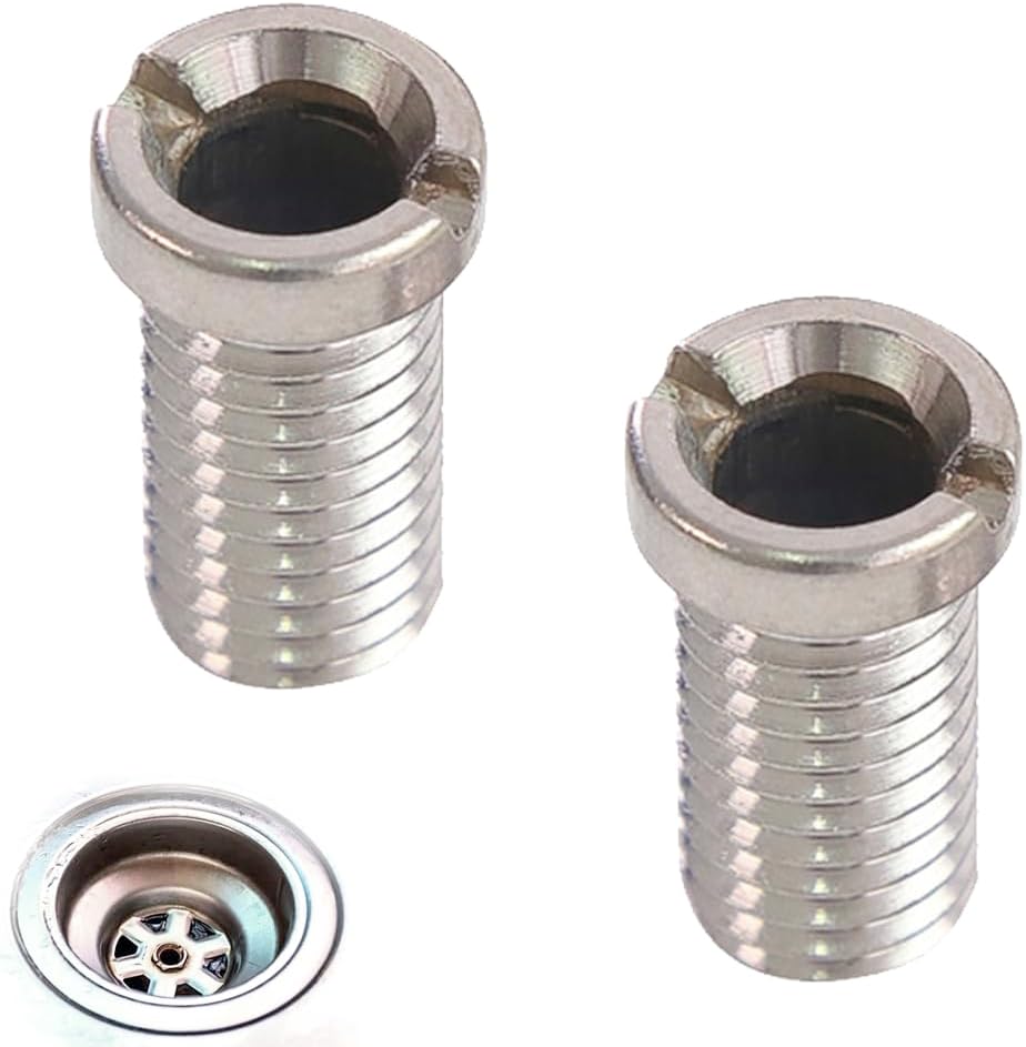 2 Pcs Kitchen Sink Strainer Screw Sink Bolt Screw Stainless Steel