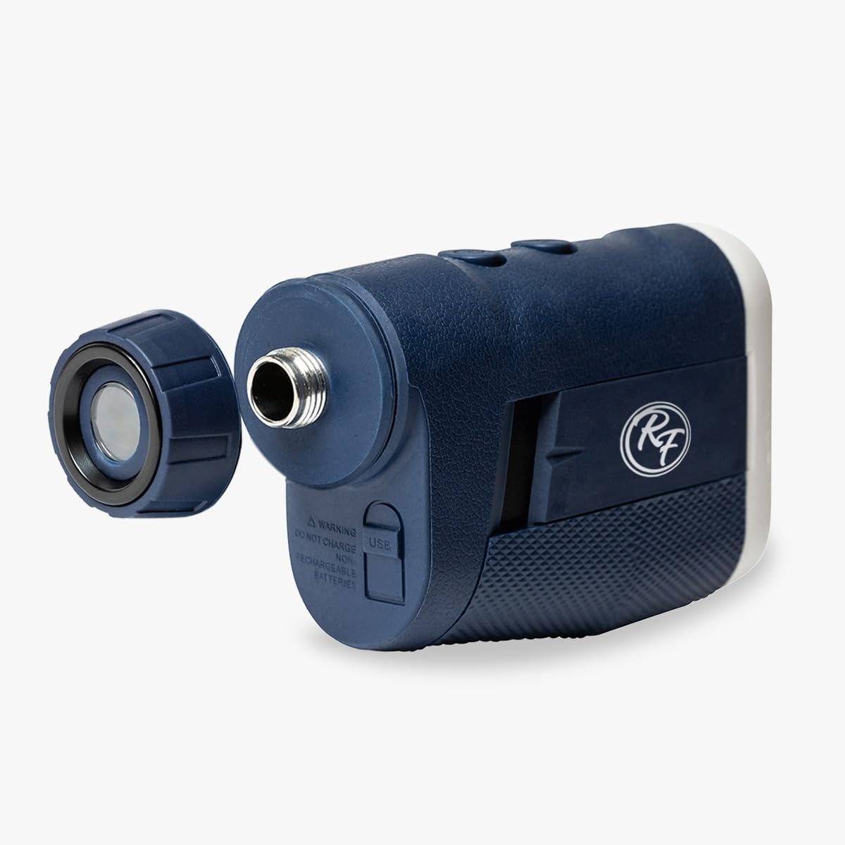 Range Flask – Golf Flask Shaped Like a Rangefinder, 7oz Stainless Steel Interior with Magnetic Cap & Sides, Collapsible Funnel Included – Portable Gift for Men and Golfers