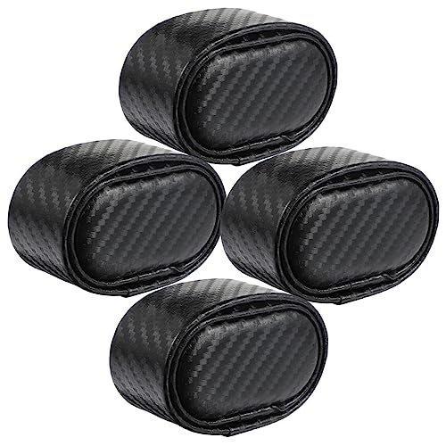 MOBUTOFU ミニ自動巻き時計用クッション カーボンファイバー製 レザー 時計用ディスプレイ枕 ブレスレット用ジュエリークッション 4個セット