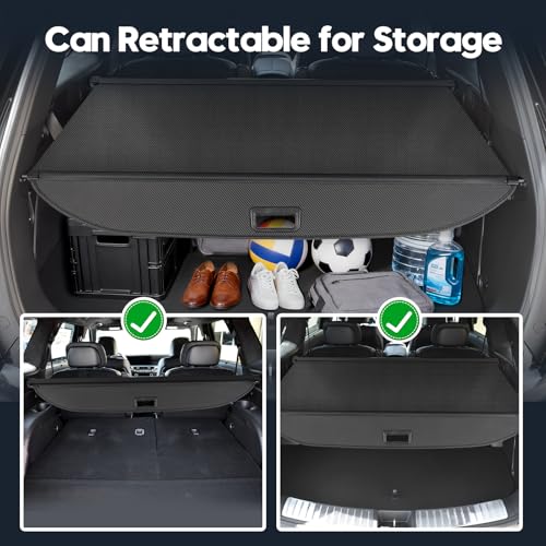 Image of Powerty Cargo Cover for 2026 Hyundai Palisade LX3, Carbon Fiber