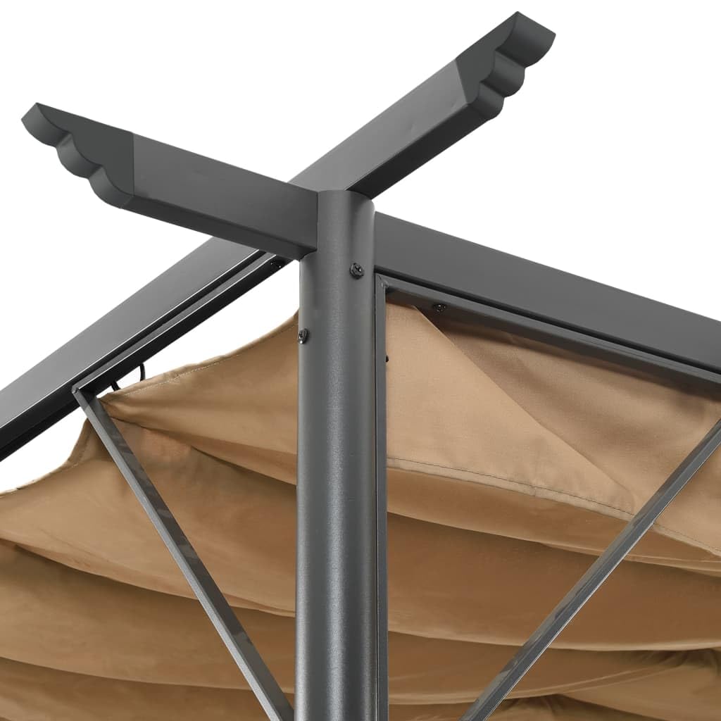vidaXL Pergola con Tetto Retrattile Talpa 3x3m in Acciaio 180 g/m²