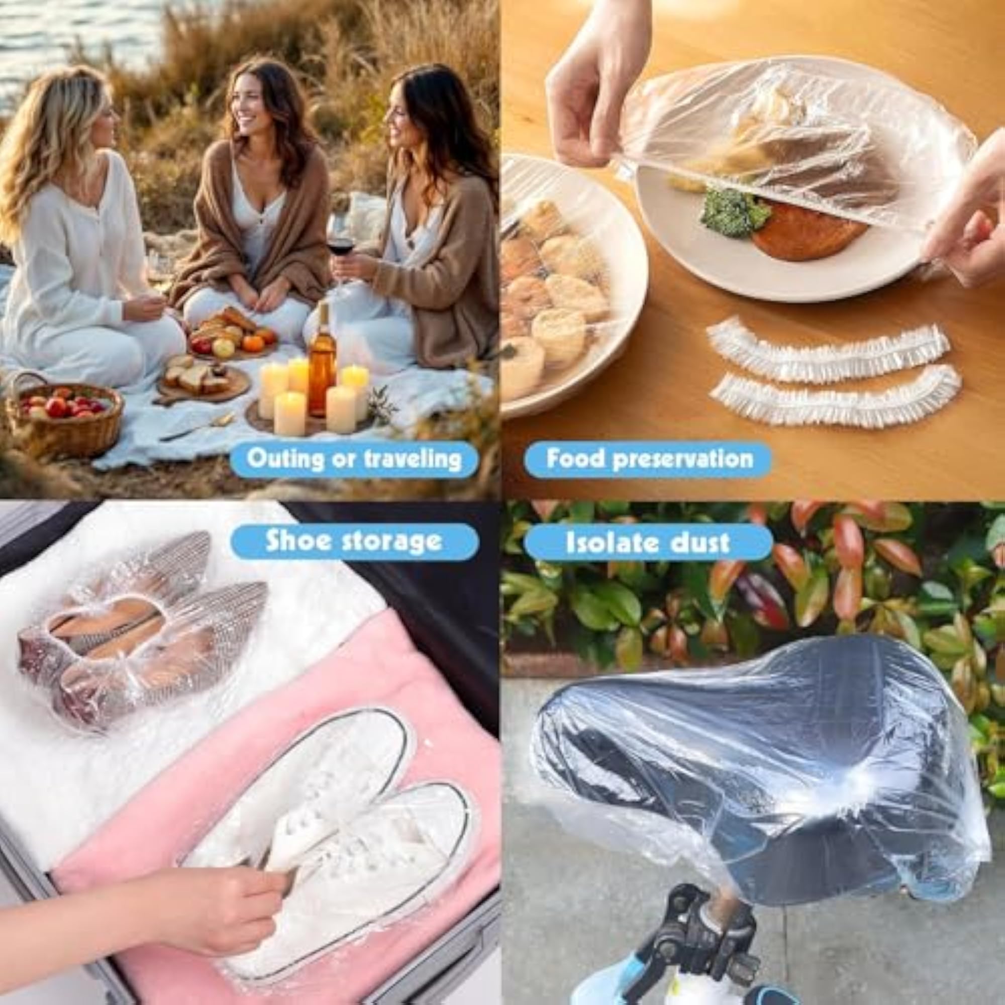 Reusable Waterproof Shower Caps for Women and Men