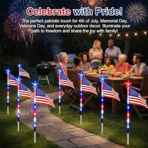 Landscape light for walkway use luces solares de bandera iluminación al aire impermeable 5